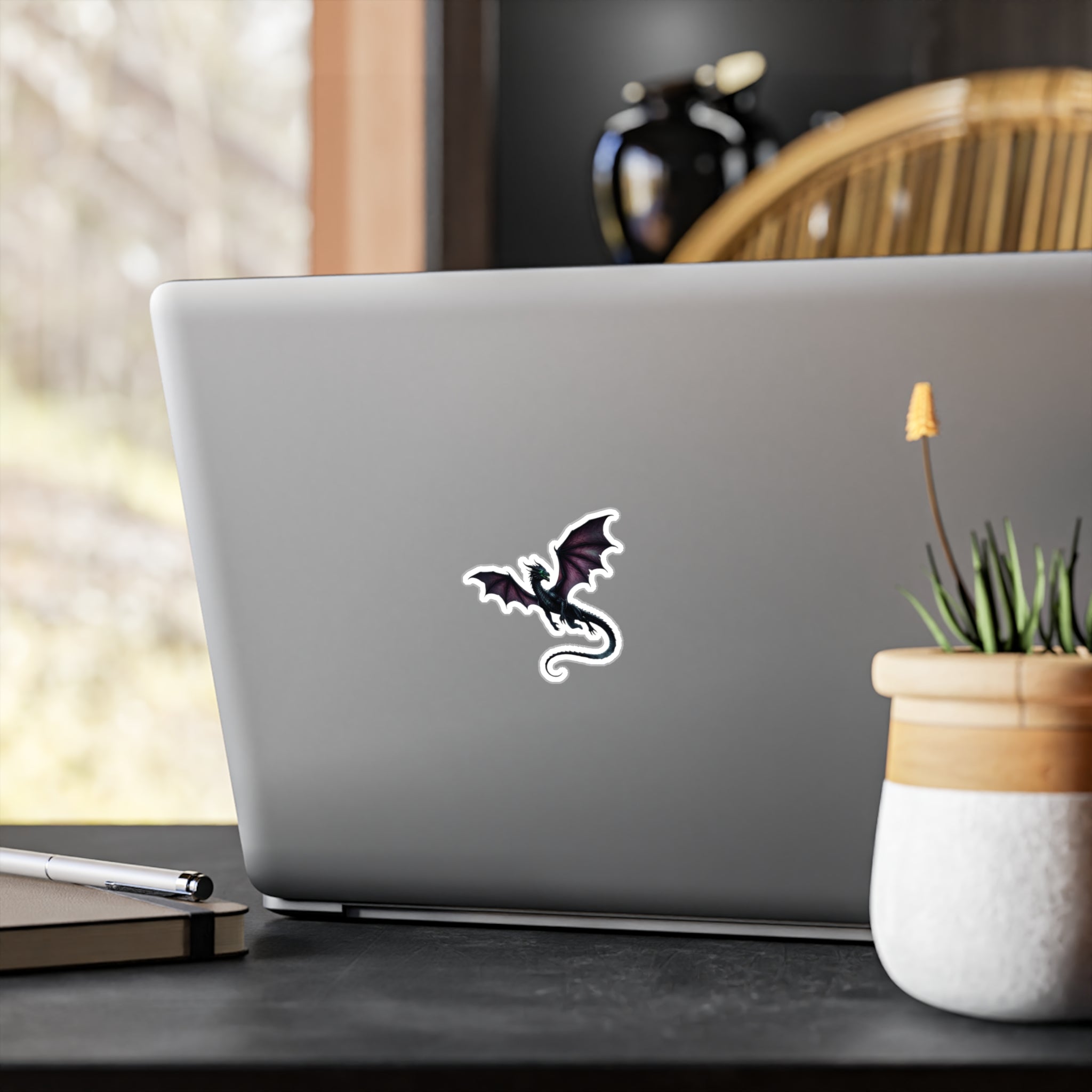 Maleficence Dragon Kiss-Cut Vinyl Decal — Fantasy Sticker for Laptops, Water Bottles & Windows