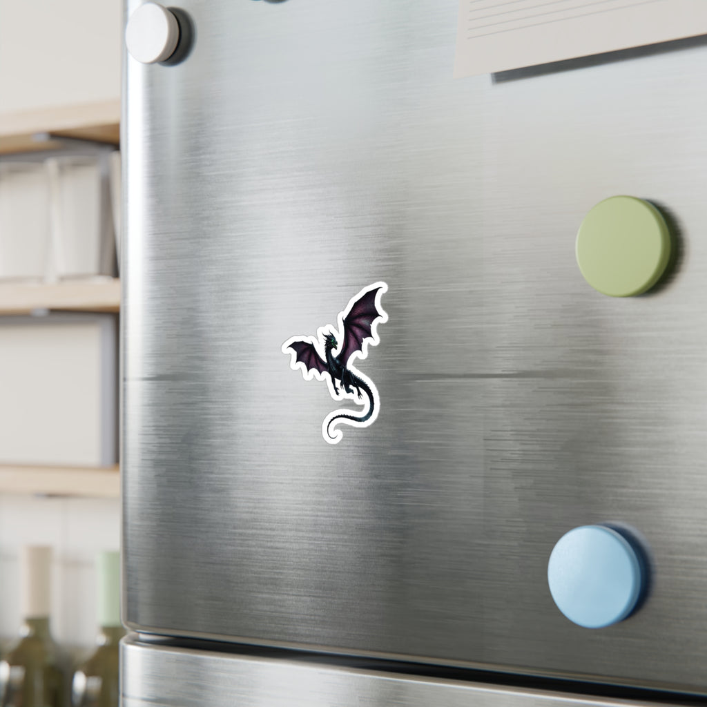 Maleficence Dragon Kiss-Cut Vinyl Decal — Fantasy Sticker for Laptops, Water Bottles & Windows